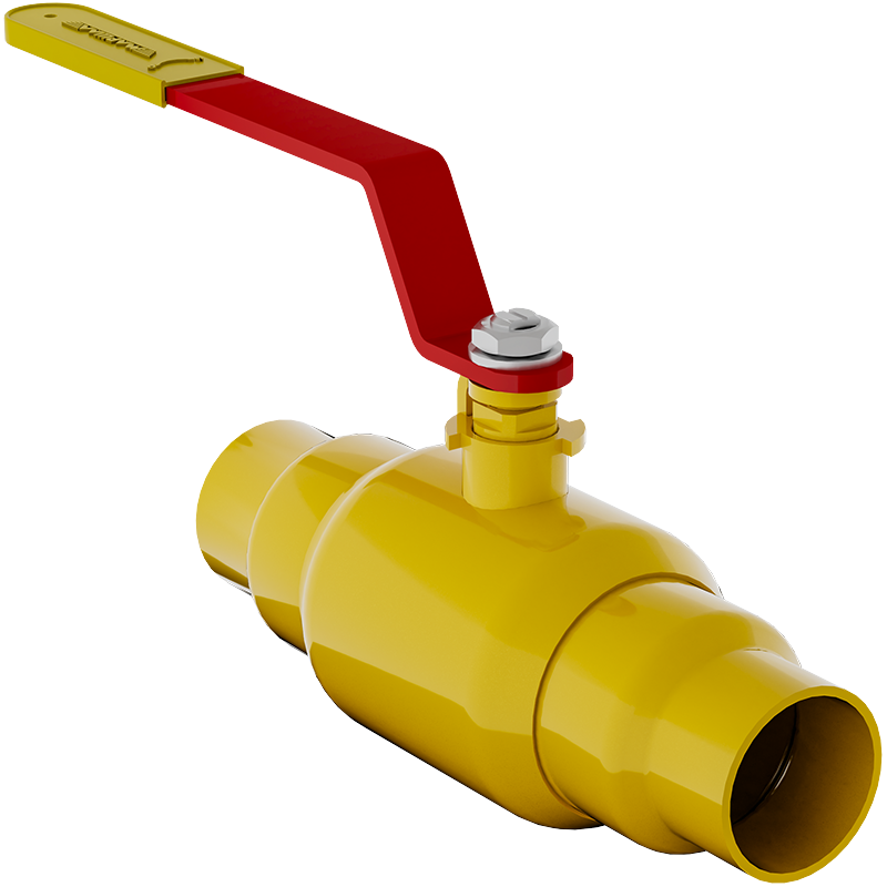 Кран шаровой газовый 11с67п GAS PRO ЦП.00.1 ст. 20, Ду 10-200 под приварку полнопроходной с рукояткой фото 1
